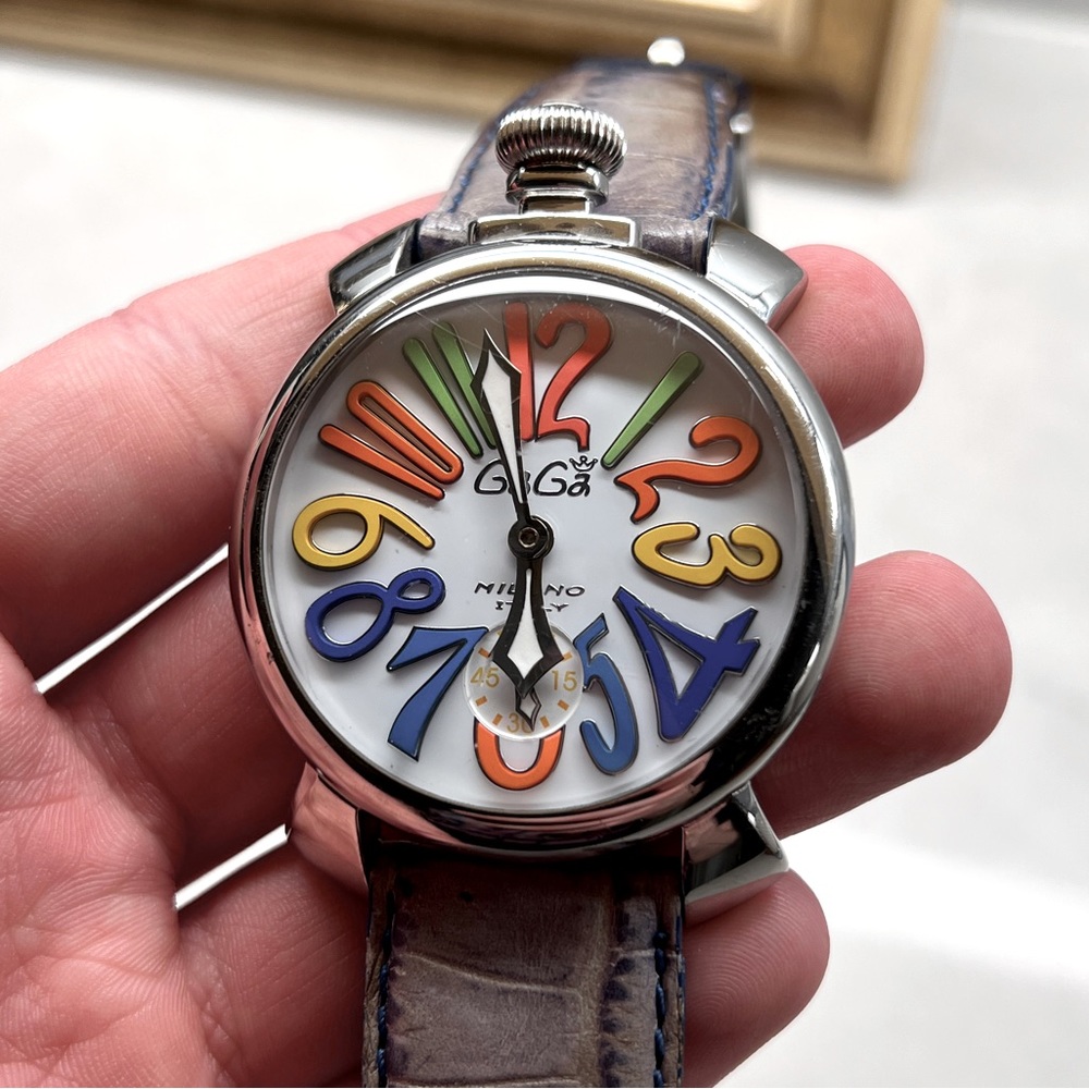 Vintage GaGa Milano Manual Winding Watch Large Multi Color
